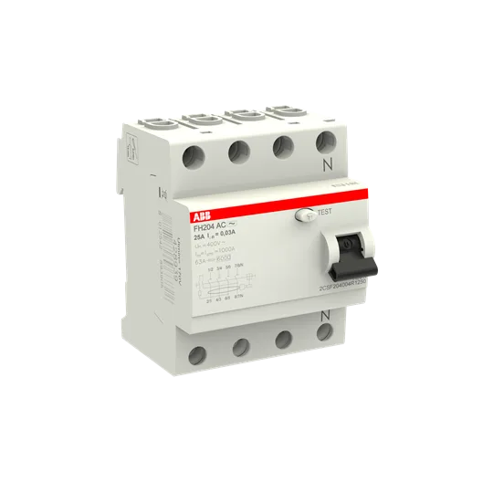 FH204 AC-325A 30 mA - 3P 25 A, 30 mA, AC tipi, 230400 V AC - Kaçak akım koruma rölesi (RCCB)
