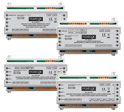 1 girişli akıllı adresli bölge denetim modülü, kısa devre izolatörlü - Bölge Denetim M